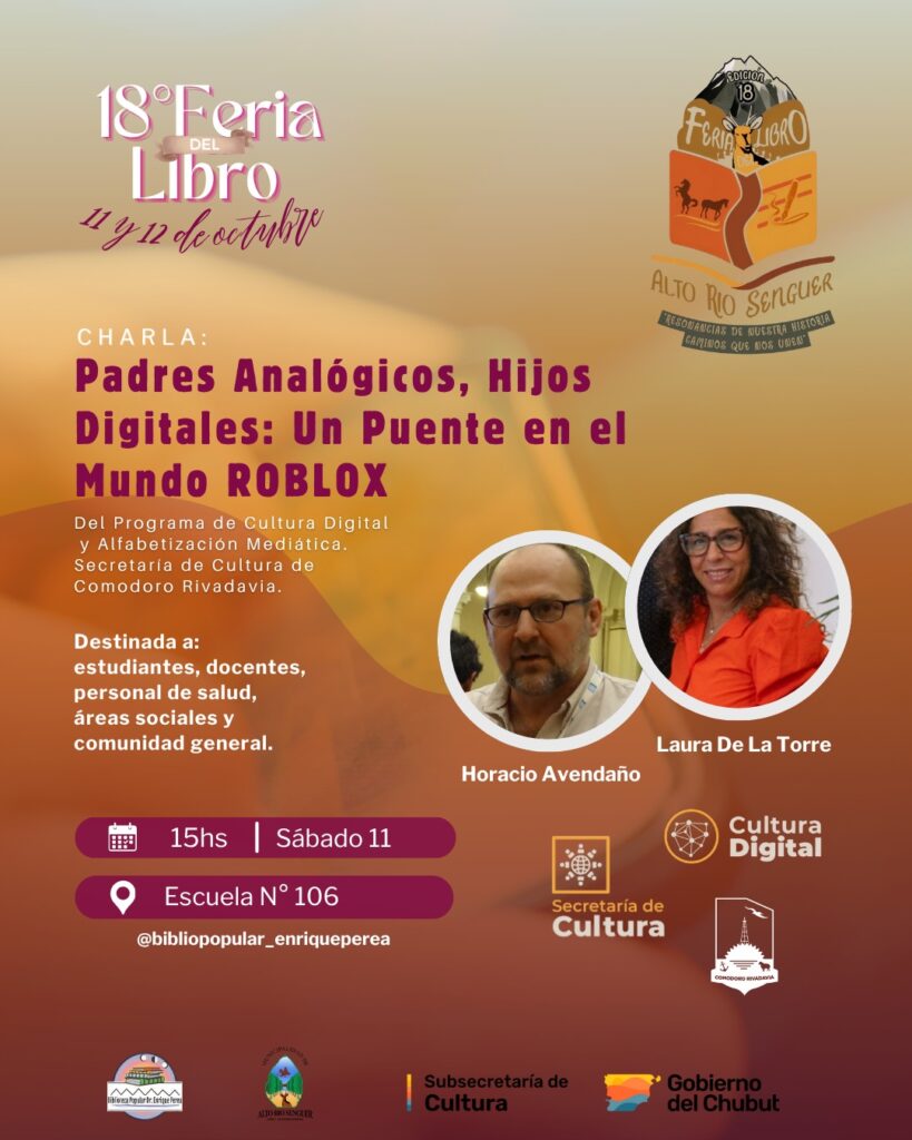 Charla Padres analógicos, hijos digitales: un puente en el mundo Roblox