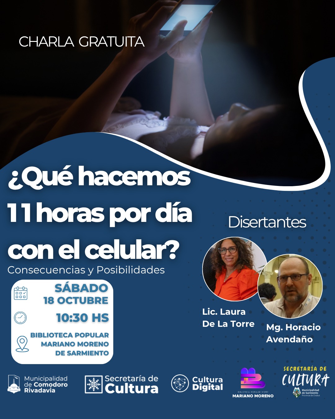 ¿Qué hacemos 11 horas por día con el celular? Sábado 18 de octubre a las 10.30 horas.